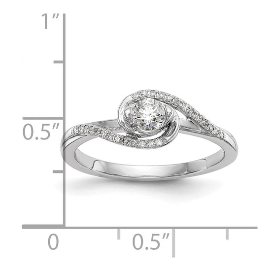 Diamond Round Semi-mount By-Pass Engagement Rings