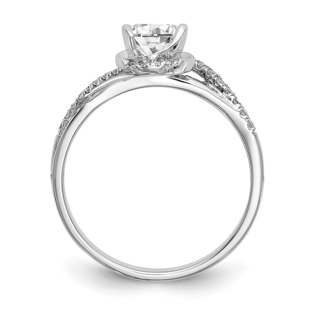 Diamond Round Semi-mount By-Pass Engagement Rings