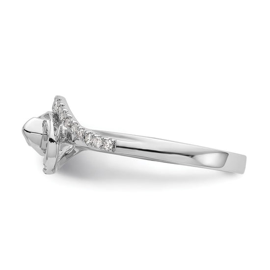 Diamond Round Semi-mount By-Pass Engagement Rings