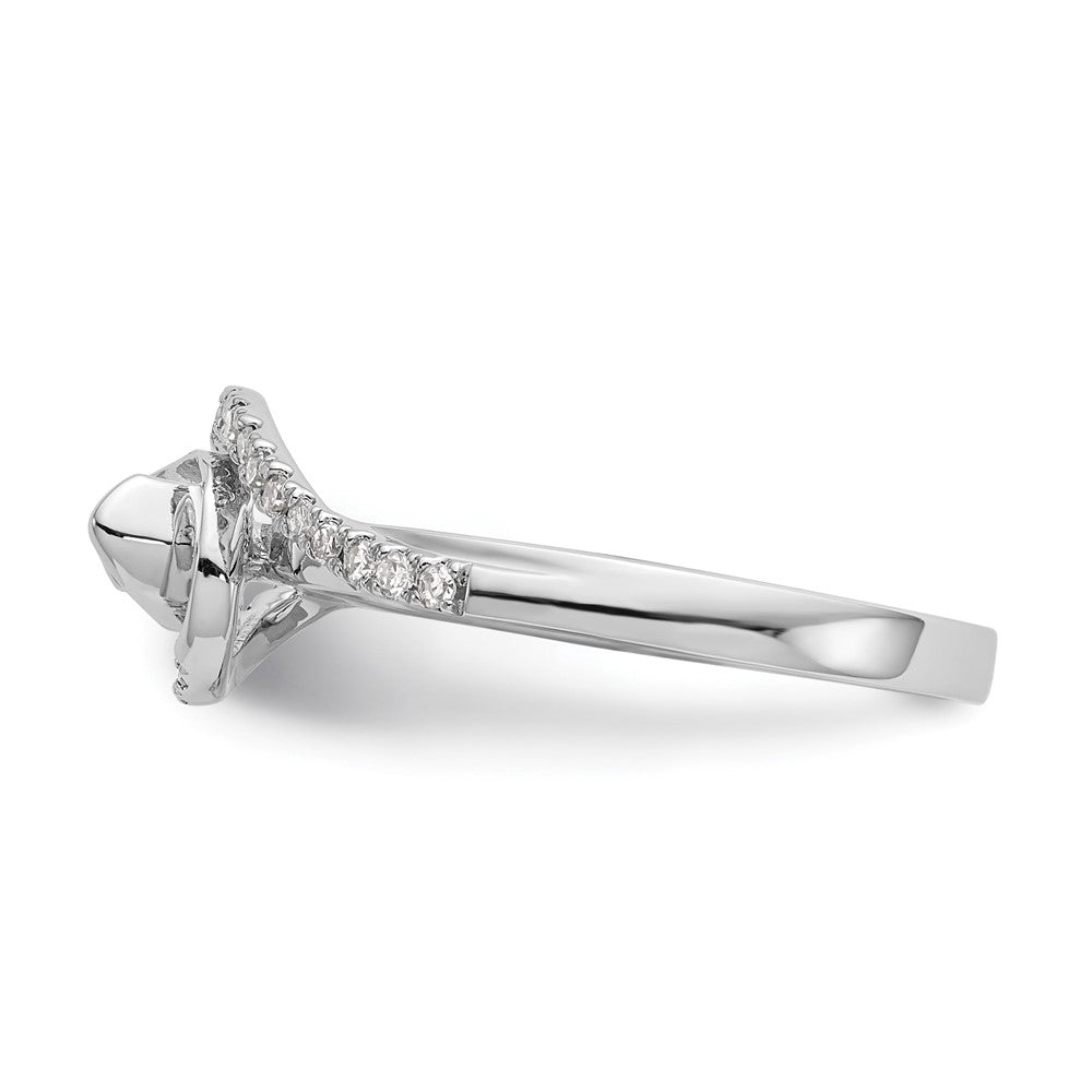 Diamond Round Semi-mount By-Pass Engagement Rings