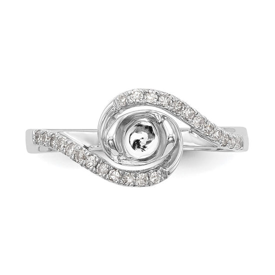 Diamond Round Semi-mount By-Pass Engagement Rings
