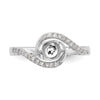 Diamond Round Semi-mount By-Pass Engagement Rings