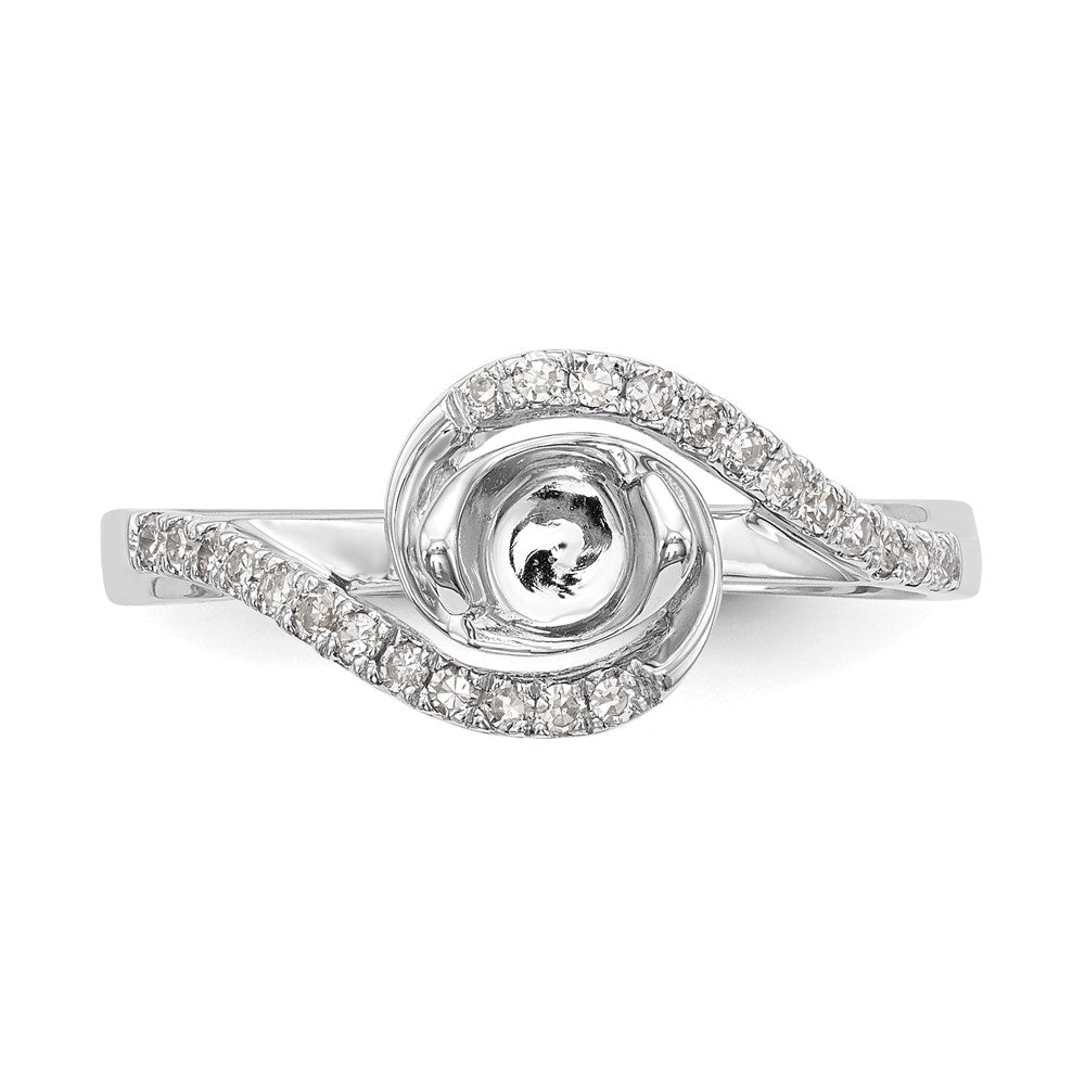 Diamond Round Semi-mount By-Pass Engagement Rings