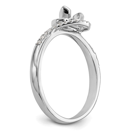 Diamond Round Semi-mount By-Pass Engagement Rings