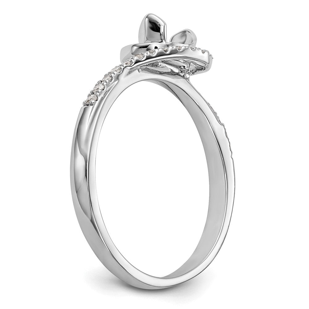 Diamond Round Semi-mount By-Pass Engagement Rings
