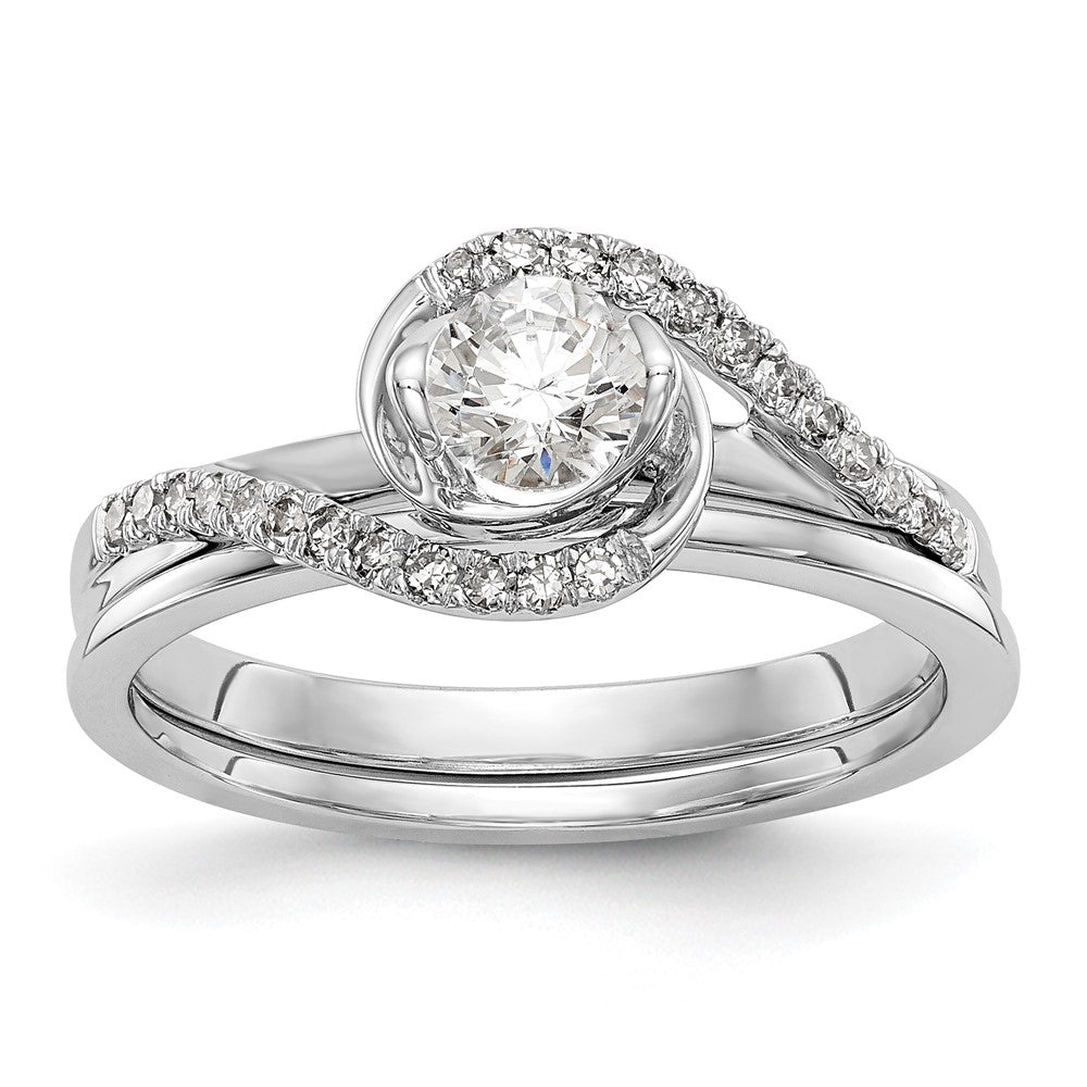 Diamond Round Semi-mount By-Pass Engagement Rings