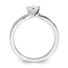 Diamond Round By-Pass Engagement Rings