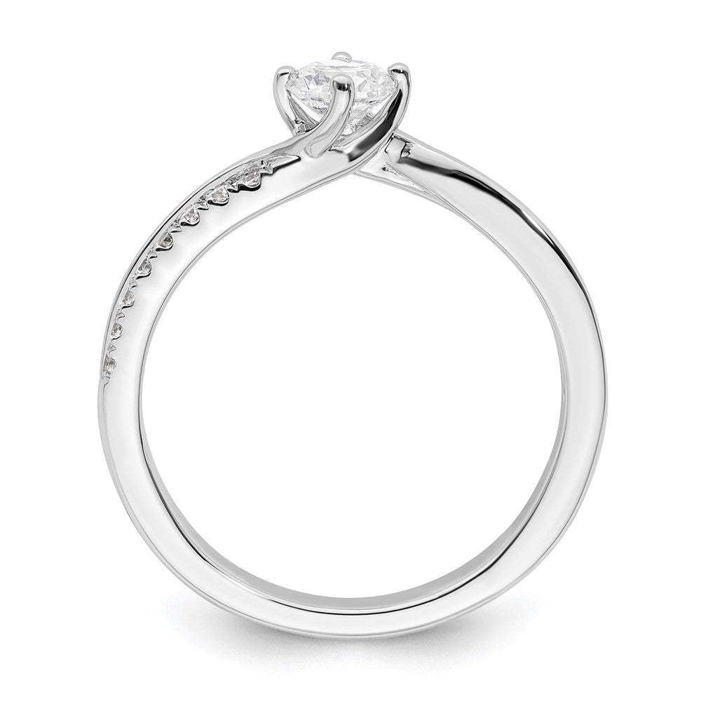 Diamond Round By-Pass Engagement Rings