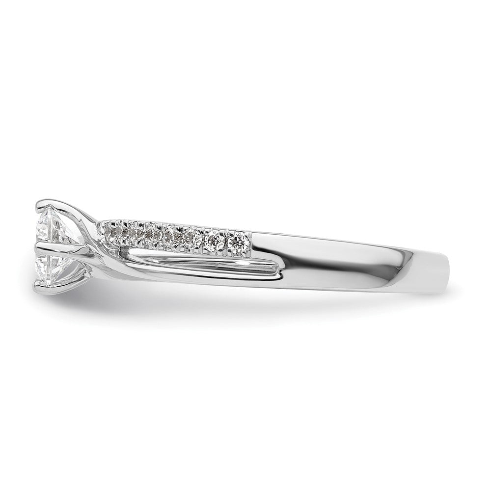 Diamond Round By-Pass Engagement Rings