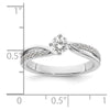 Diamond Round By-Pass Engagement Rings