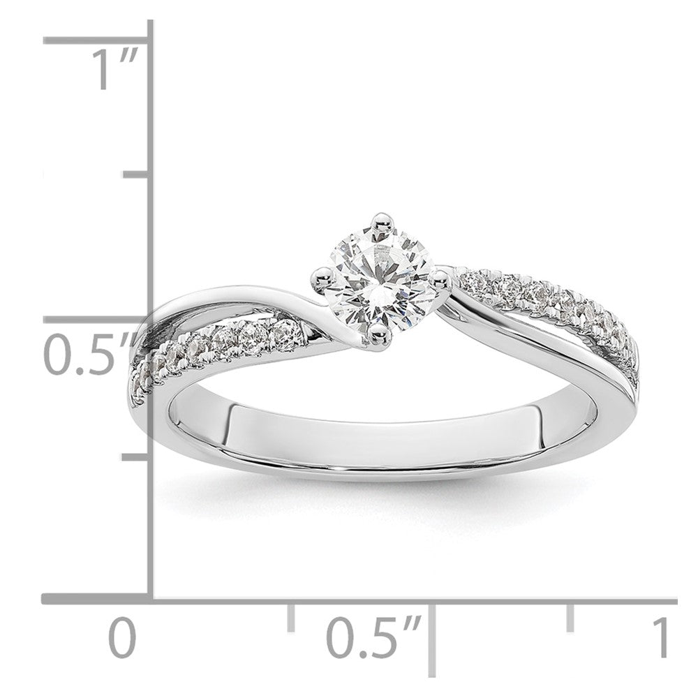Diamond Round By-Pass Engagement Rings