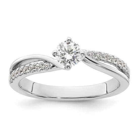 Diamond Round By-Pass Engagement Rings