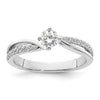 Diamond Round By-Pass Engagement Rings
