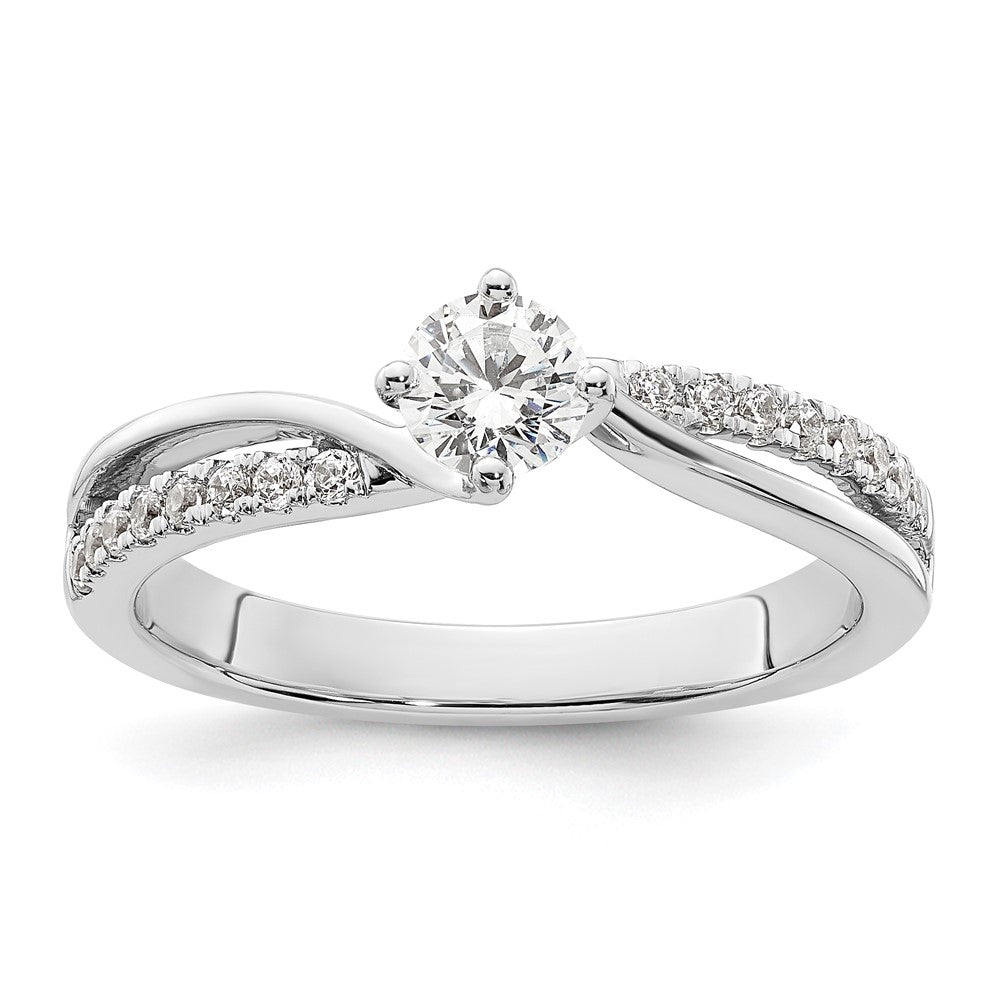 Diamond Round By-Pass Engagement Rings