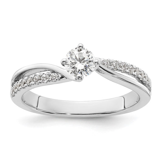 Diamond Round By-Pass Engagement Rings
