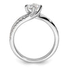 Diamond Round By-Pass Engagement Rings