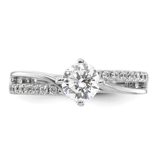 Diamond Round By-Pass Engagement Rings