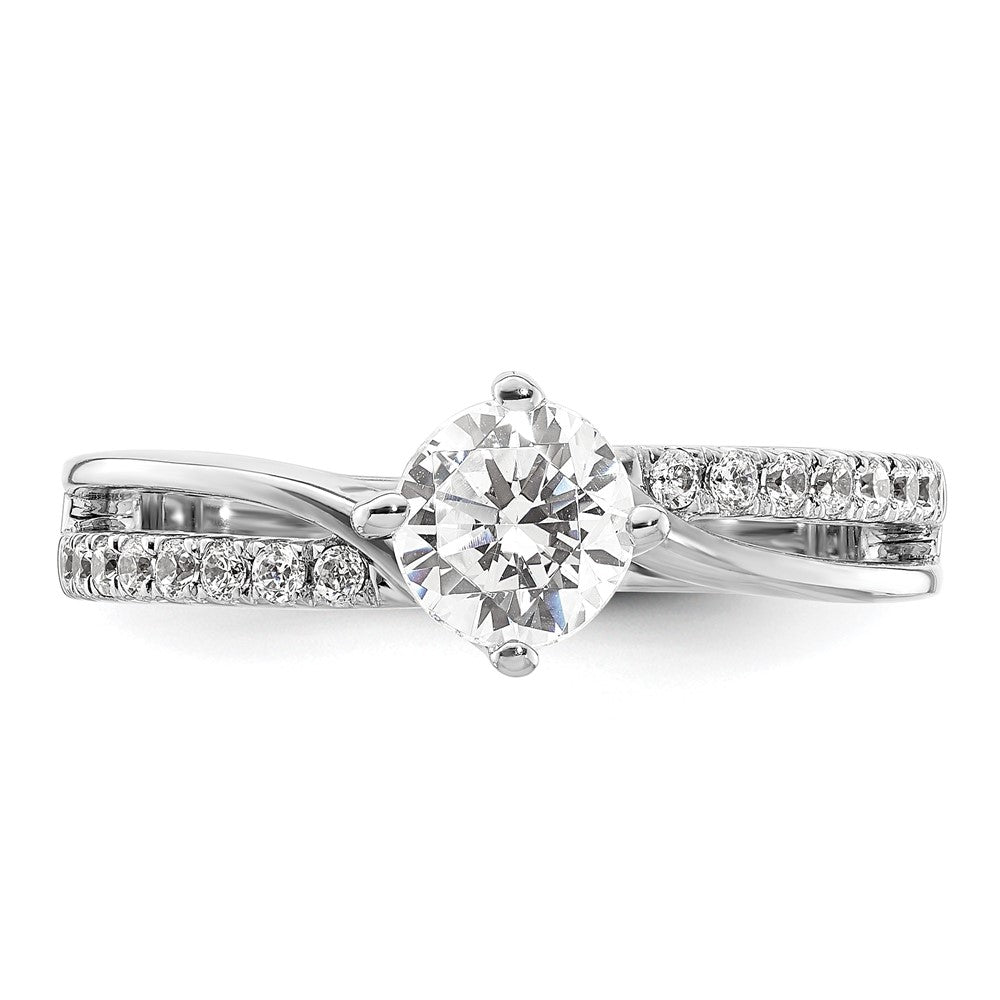 Diamond Round By-Pass Engagement Rings
