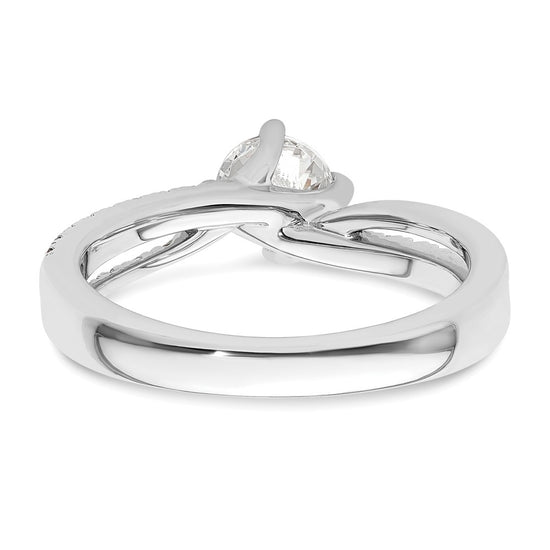 Diamond Round By-Pass Engagement Rings