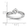 Diamond Round By-Pass Engagement Rings