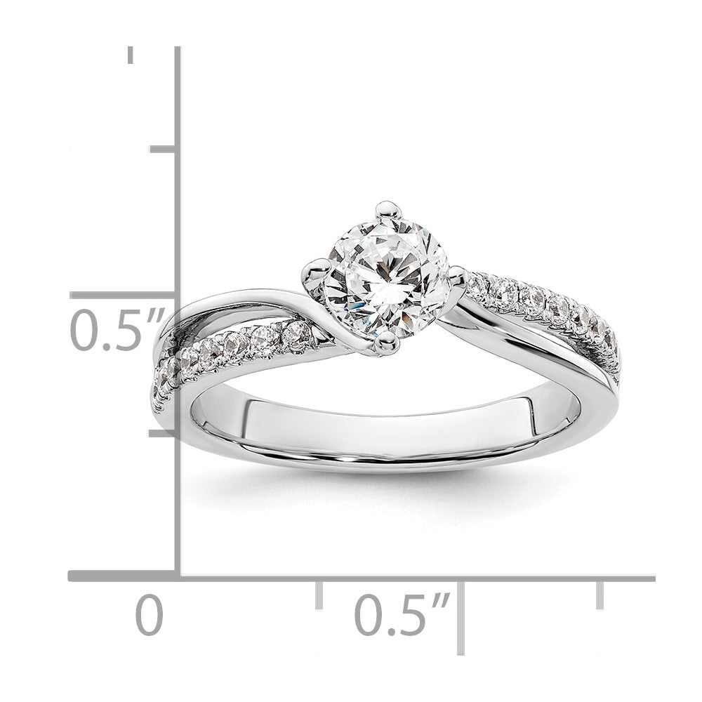Diamond Round By-Pass Engagement Rings