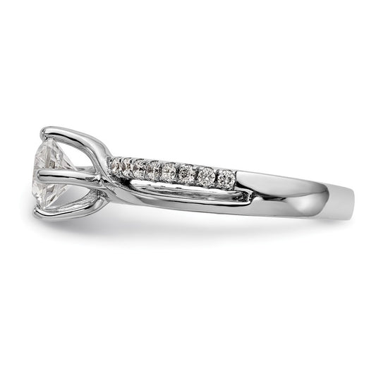 Diamond Round By-Pass Engagement Rings