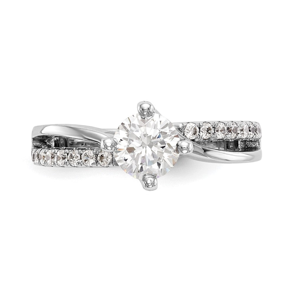 Diamond Round By-Pass Engagement Rings
