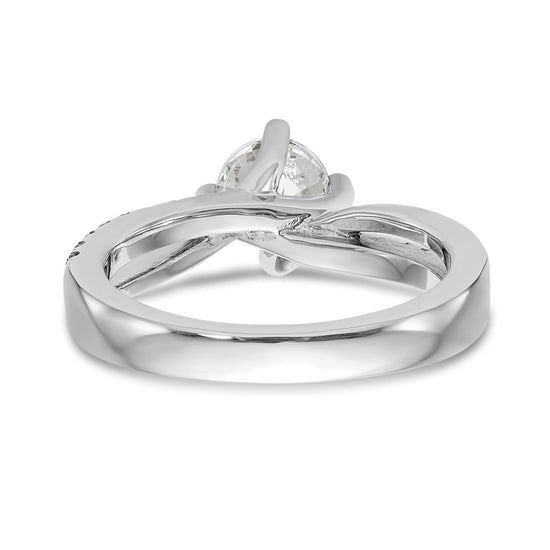 Diamond Round By-Pass Engagement Rings