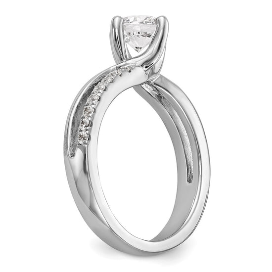 Diamond Round By-Pass Engagement Rings
