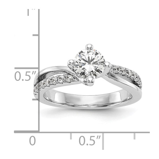 Diamond Round By-Pass Engagement Rings