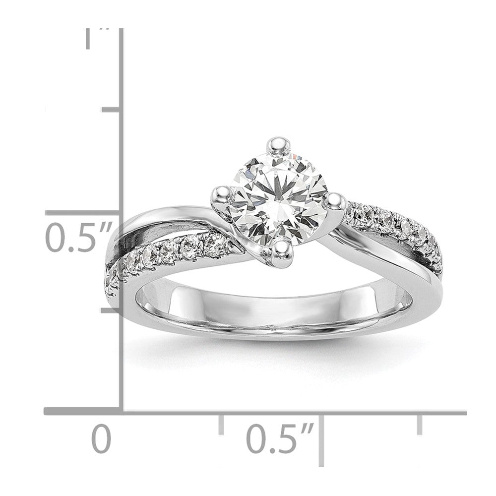 Diamond Round By-Pass Engagement Rings