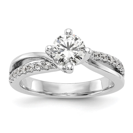 Diamond Round By-Pass Engagement Rings