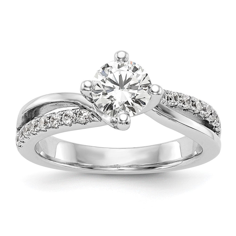 Diamond Round By-Pass Engagement Rings