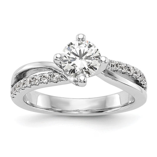 Diamond Round By-Pass Engagement Rings