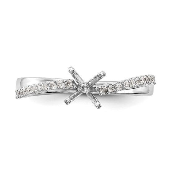 Diamond Peg-Set Semi-mount By-Pass Engagement Rings