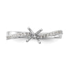 Diamond Peg-Set Semi-mount By-Pass Engagement Rings