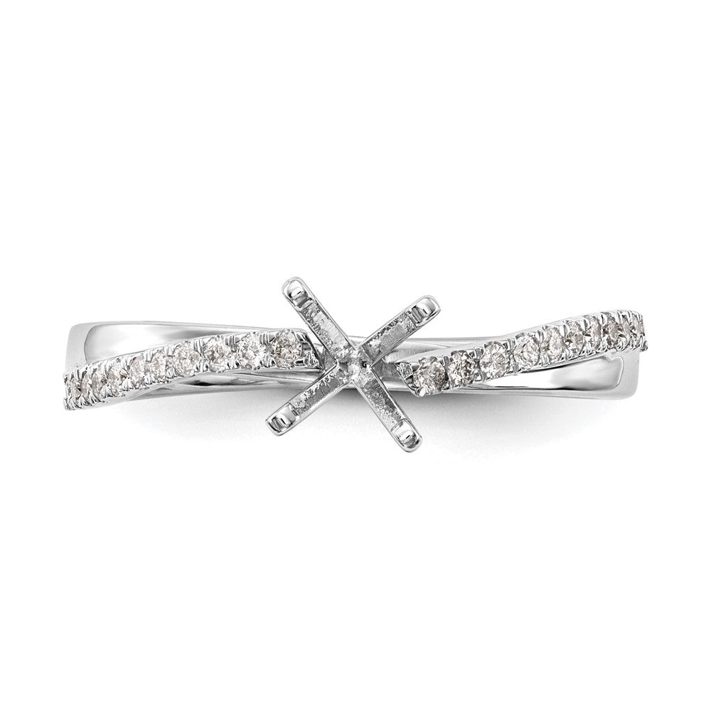 Diamond Peg-Set Semi-mount By-Pass Engagement Rings