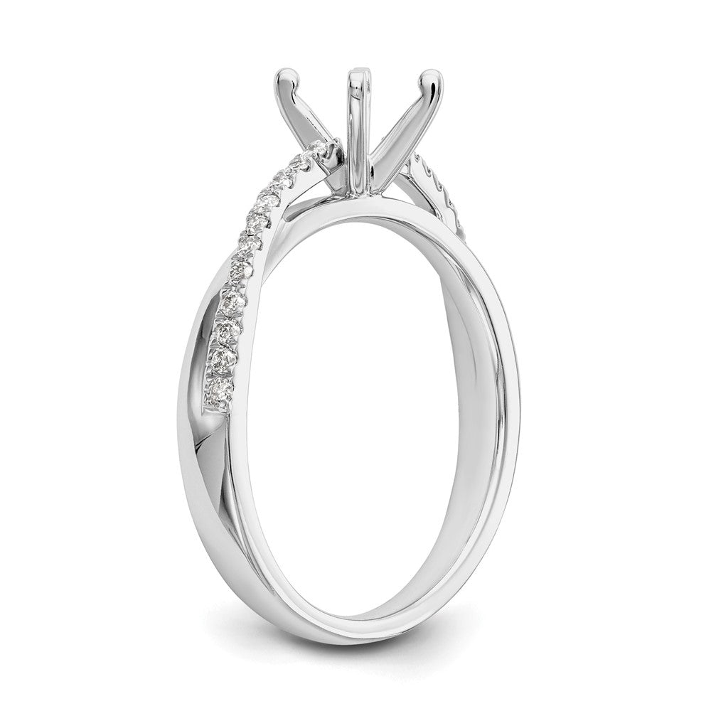 Diamond Peg-Set Semi-mount By-Pass Engagement Rings