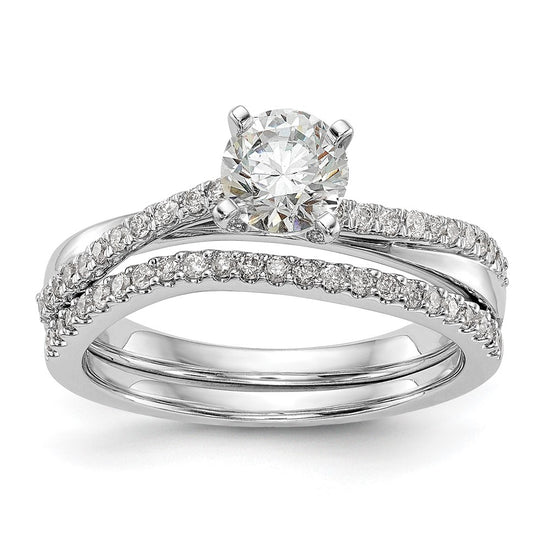Diamond Peg-Set Semi-mount By-Pass Engagement Rings