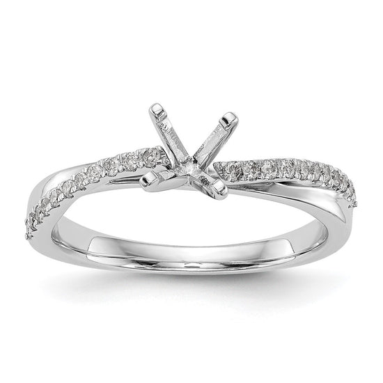 Diamond Peg-Set Semi-mount By-Pass Engagement Rings