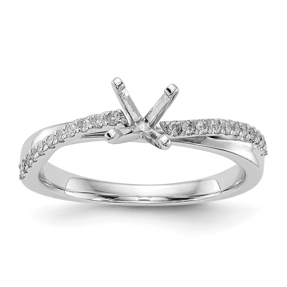 Diamond Peg-Set Semi-mount By-Pass Engagement Rings