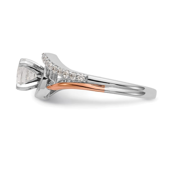Diamond Peg-Set Semi-mount By-Pass Engagement Rings