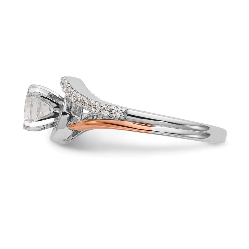 Diamond Peg-Set Semi-mount By-Pass Engagement Rings