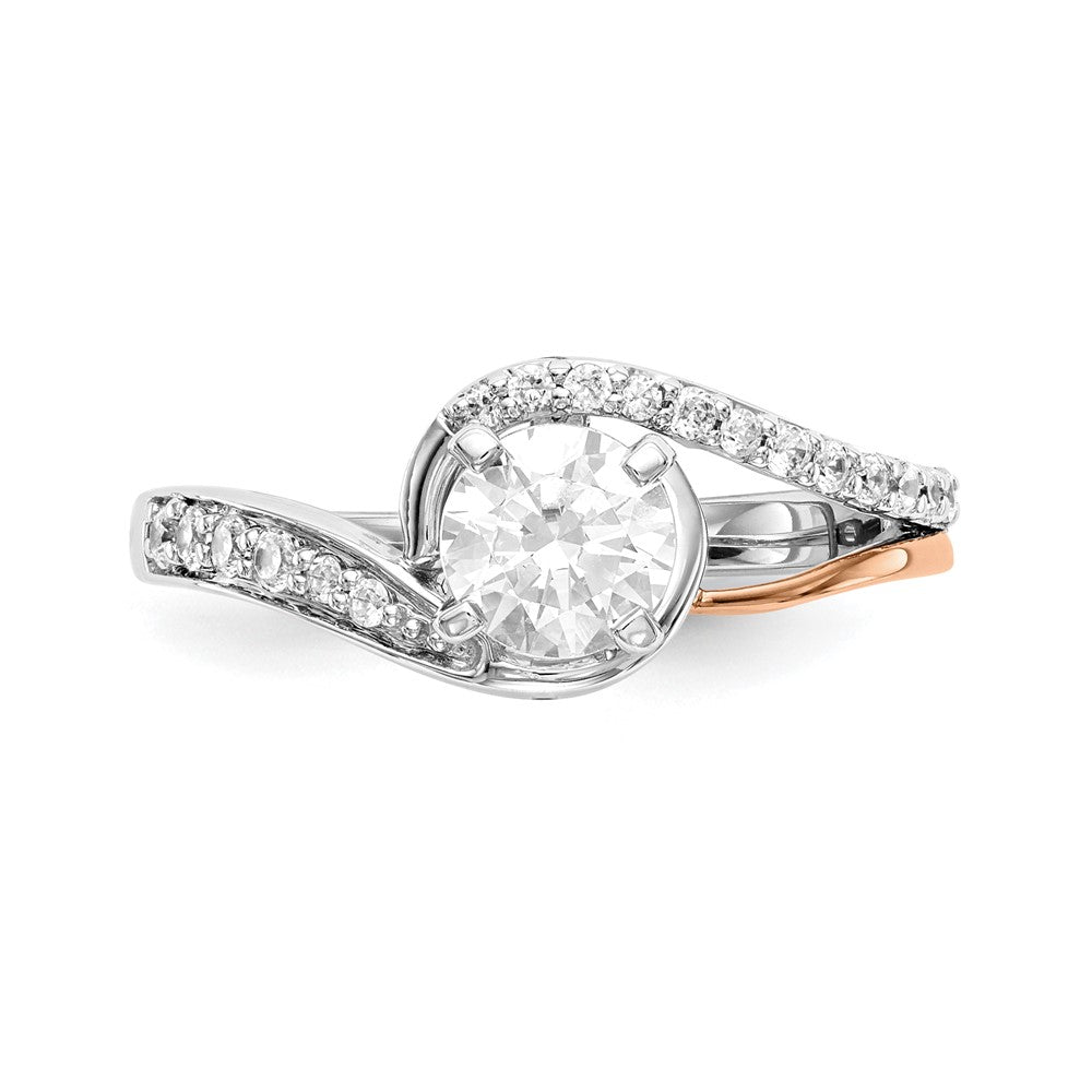 Diamond Peg-Set Semi-mount By-Pass Engagement Rings