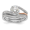 Diamond Peg-Set Semi-mount By-Pass Engagement Rings
