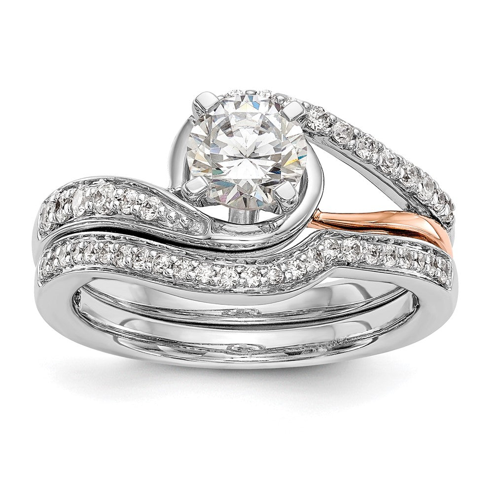 Diamond Peg-Set Semi-mount By-Pass Engagement Rings