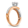 Peg Set Diamond Semi-mount By-Pass Engagement Rings