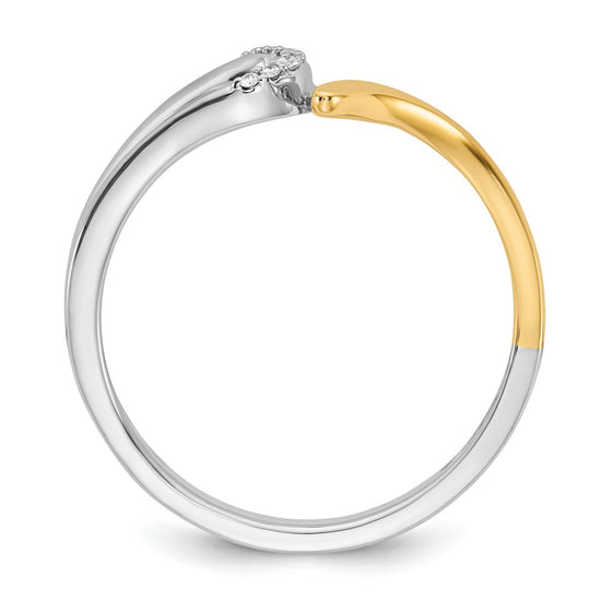Peg Set Diamond Semi-mount By-Pass Engagement Rings