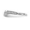 14k White Gold 1/5 carat Diamond Contoured Complete Wedding Band