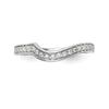 14k White Gold 1/5 carat Diamond Contoured Complete Wedding Band